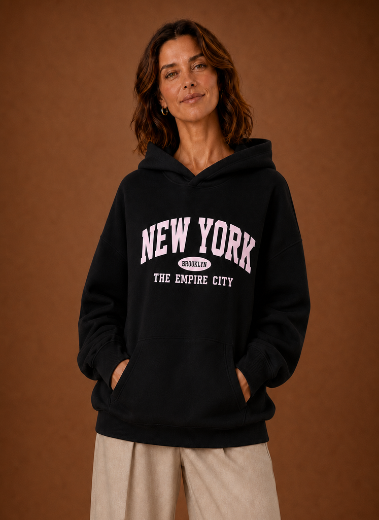 Kvinders Pullover Hoodie - Oversized Grafisk Sweater | Areleon