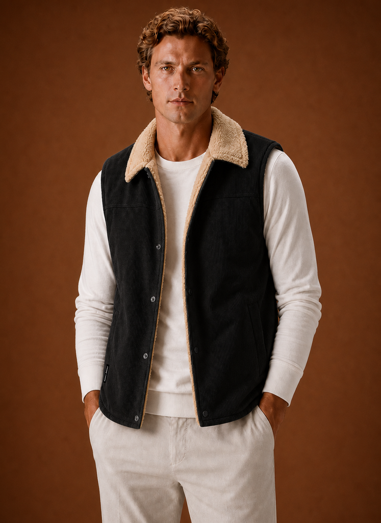 Herre Sherpa-forret Vest - Varm Vinter Gilet | Areleon