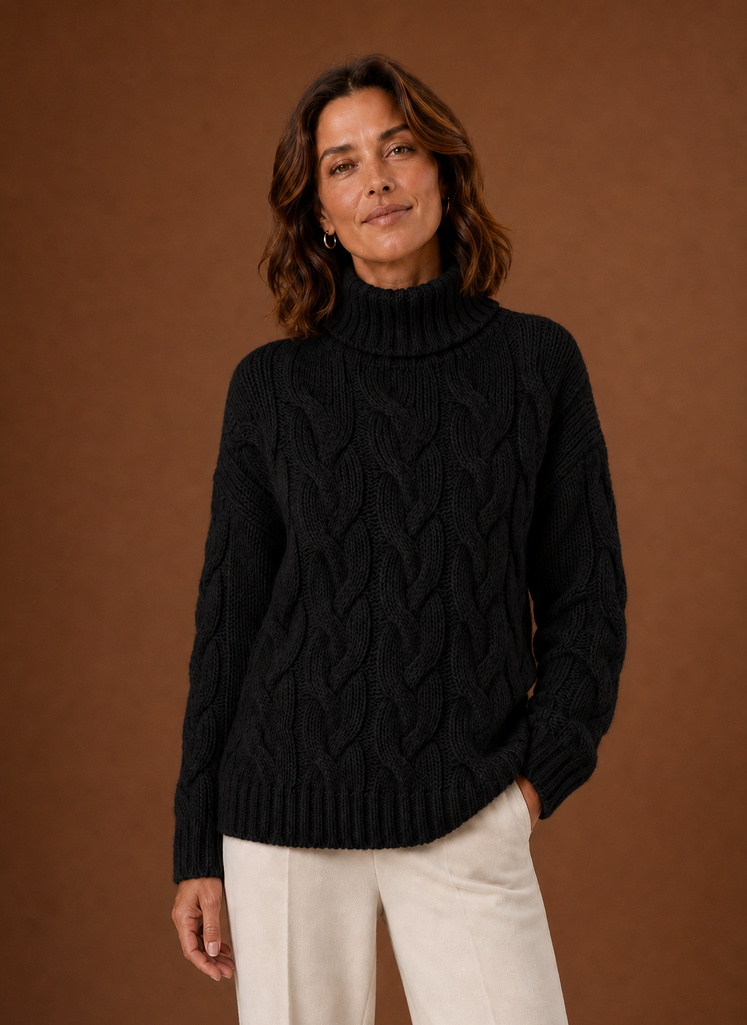 Kvinders Kabelstrik Sweater - Pullover Strikvarer | Areleon