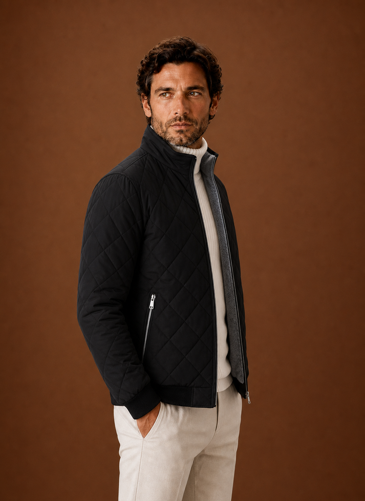 Herre Quilted Fleece Foring Vinterjakke | Areleon
