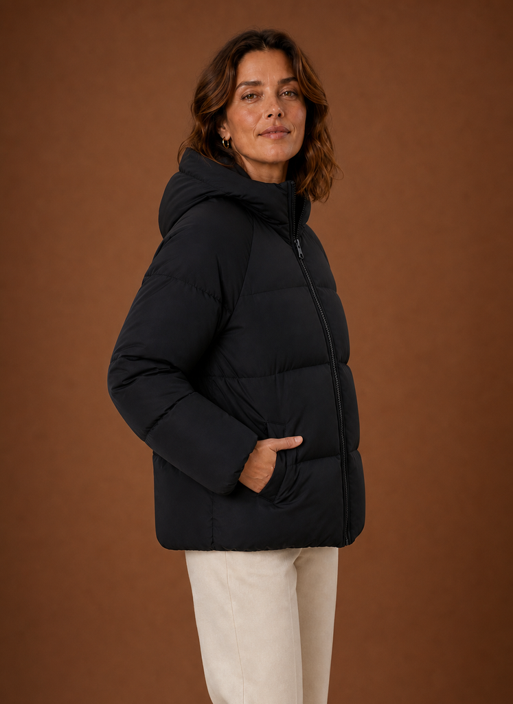 Dame Puffer Jakke med Hætte | Areleon