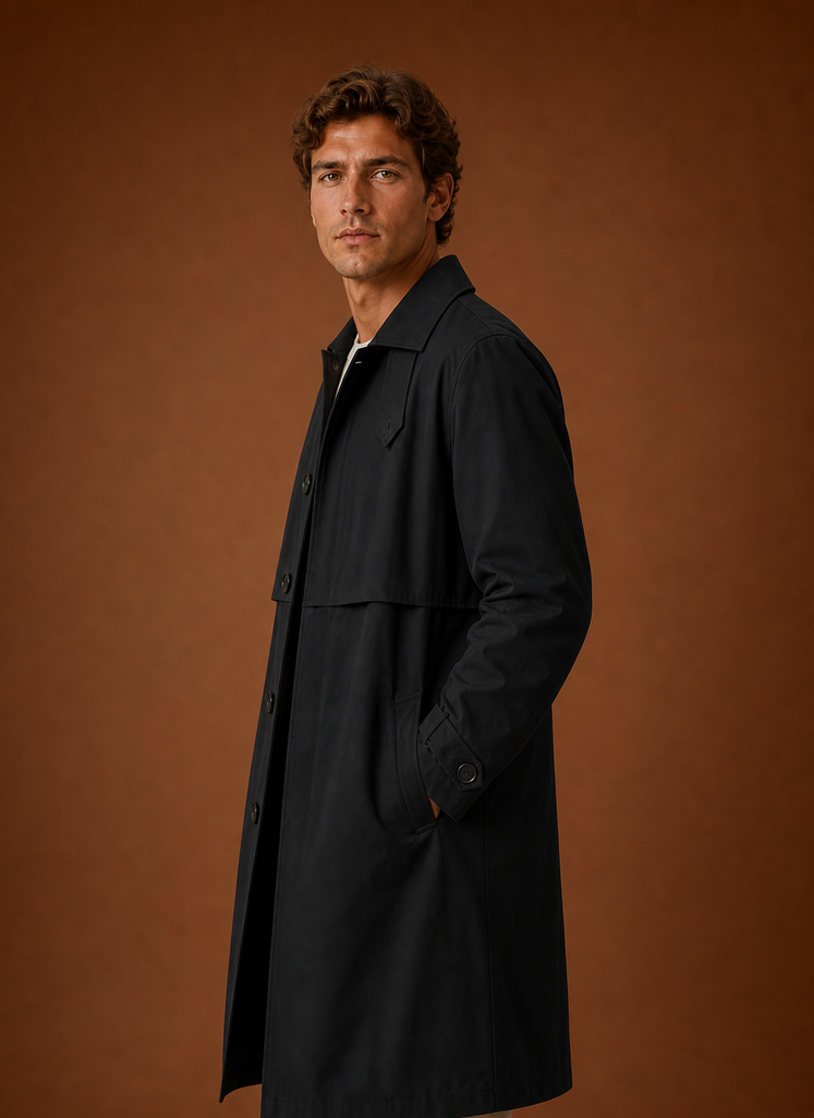 Herre Trench Coat - Mellemlang Frakke | Areleon