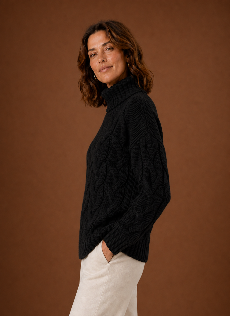 Kvinders Kabelstrik Sweater - Pullover Strikvarer | Areleon