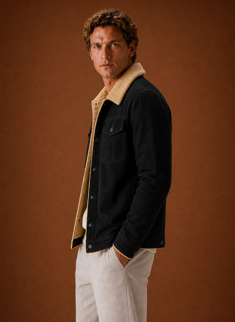 Herre Sherpa Jakke - Fleece Krave Fôret Casual Jakke | Areleon