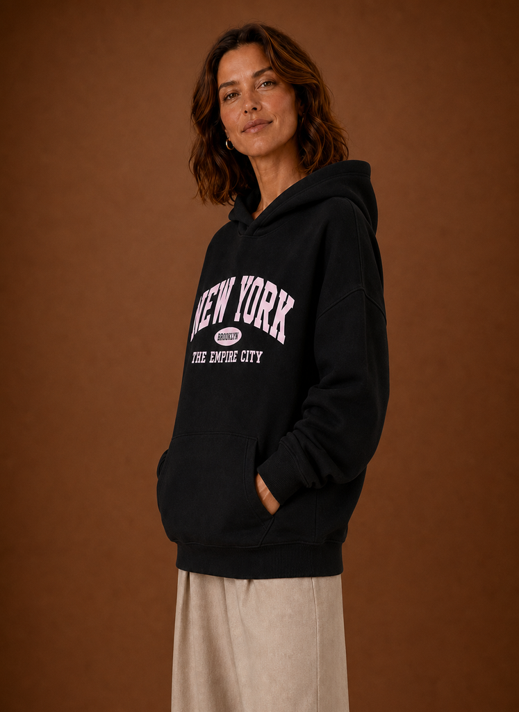 Kvinders Pullover Hoodie - Oversized Grafisk Sweater | Areleon