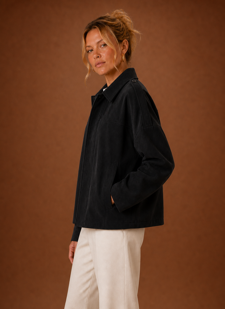 Kvinders Suede Oversized Jakke | Areleon