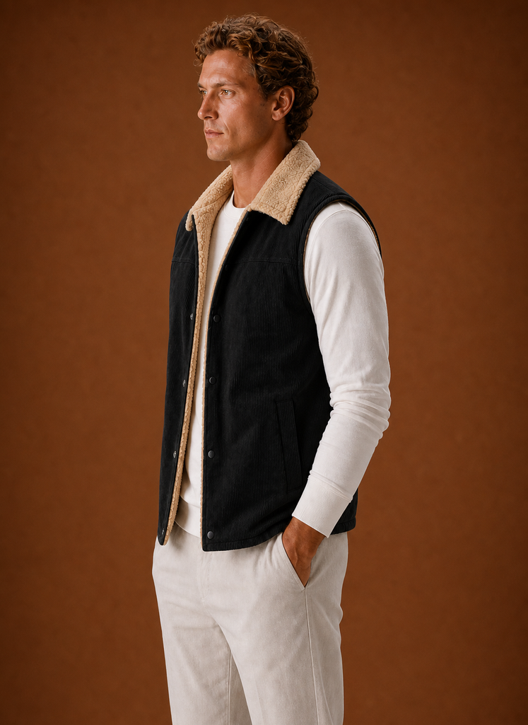 Herre Sherpa-forret Vest - Varm Vinter Gilet | Areleon