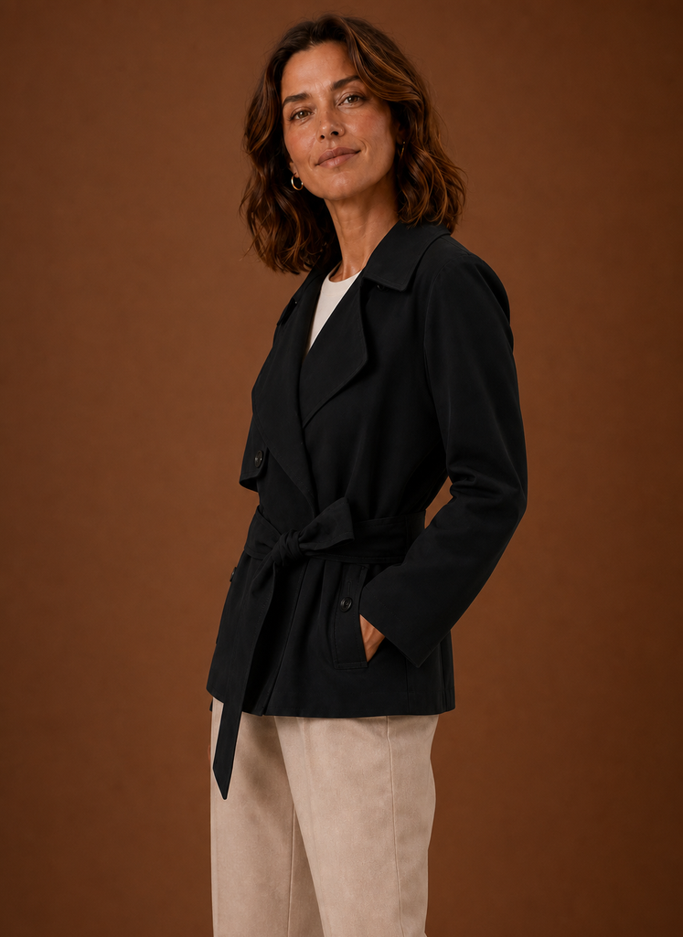 Kvinders Trench Coat - Bælte i Taljen Casual Jakke | Areleon