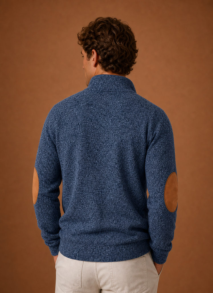 Herre Mock Neck Pullover Lag Sweater | Areleon