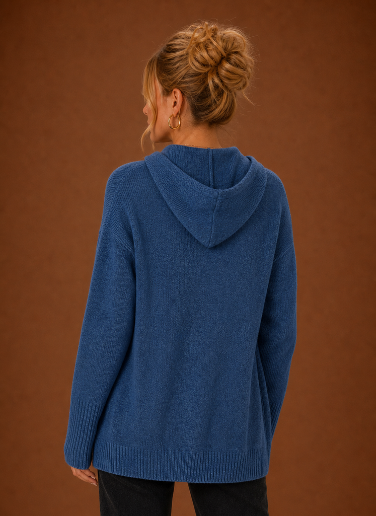 Kvinders Strikket Cardigan - Oversized Knappet Sweater | Areleon
