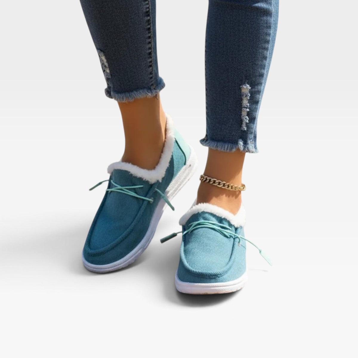 Kvinders Faux Fur Slip-On Sko