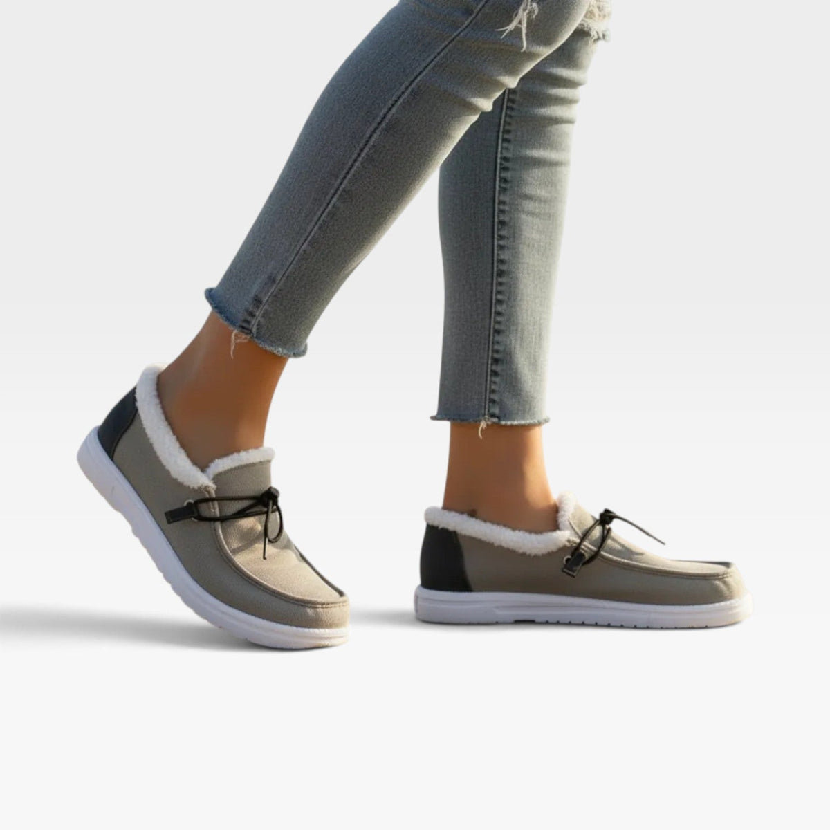 Kvinders Faux Fur Slip-On Sko