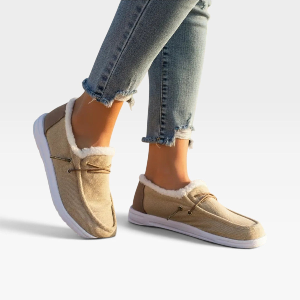Kvinders Faux Fur Slip-On Sko