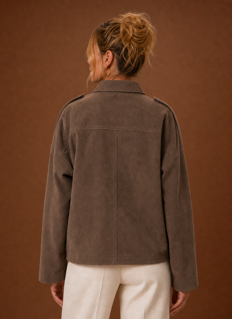 Kvinders Suede Oversized Jakke | Areleon