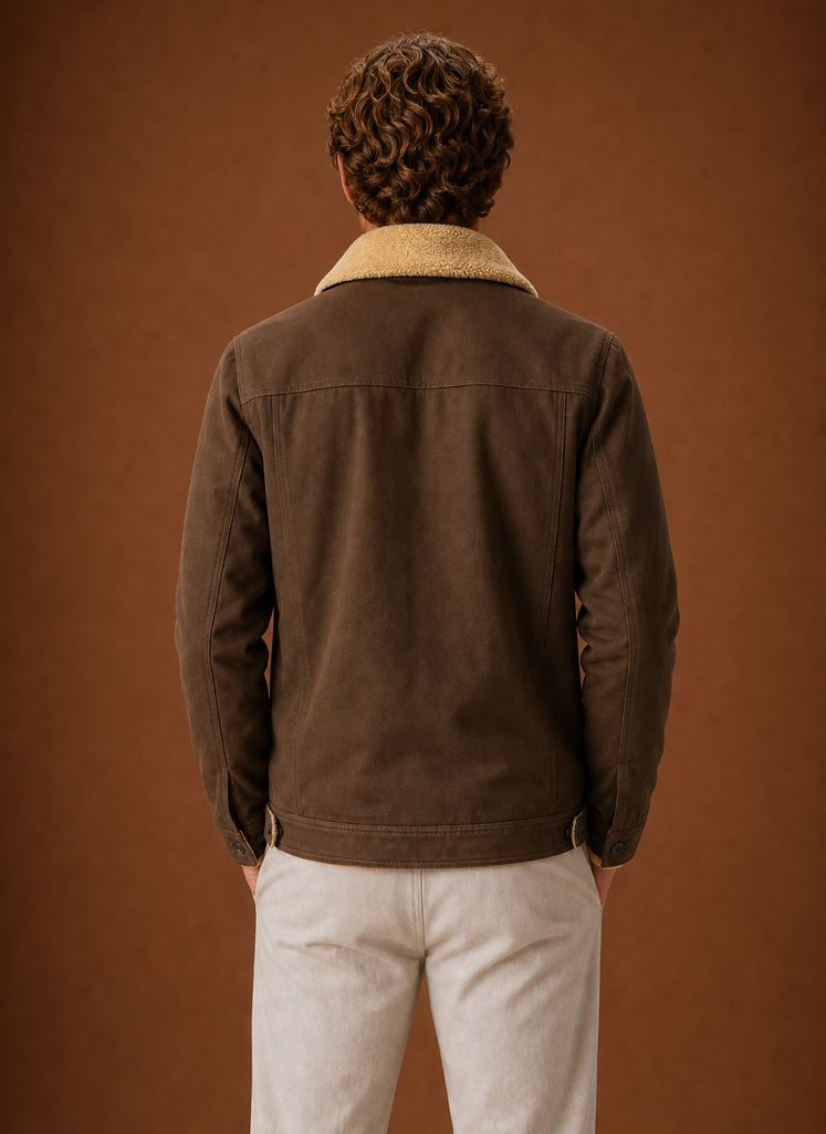 Herre Sherpa Jakke - Fleece Krave Fôret Casual Jakke | Areleon