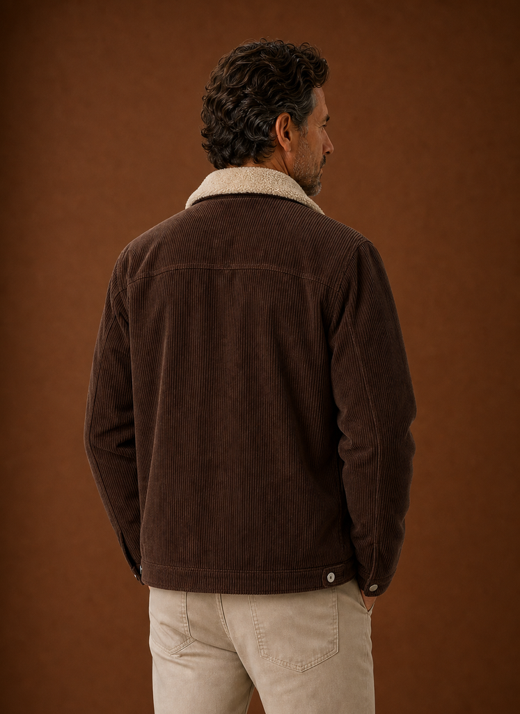 Mænds Corduroy Sherpa Forårsjakke | Areleon