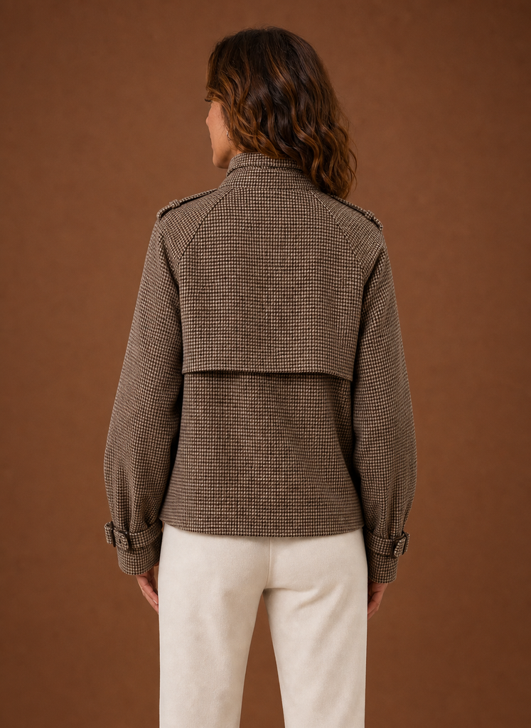 Kvinders Casual Jakke - Funnel Neck Cropped Jakke | Areleon