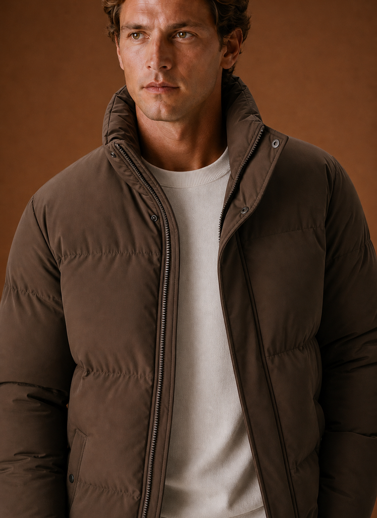 Herre Puffer Jakke - Oversized Pasform Vinterjakke | Areleon