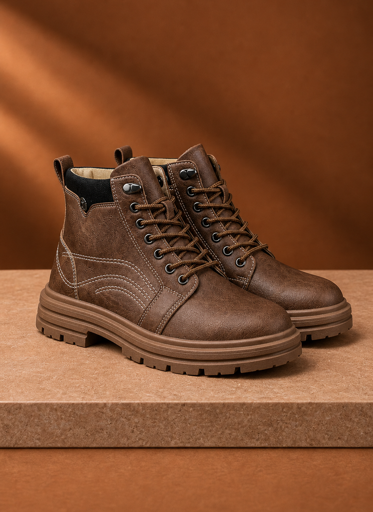 Herre Snørebånd Støvler - Vintage Ankelstøvler, Casual Dress Boot | Areleon
