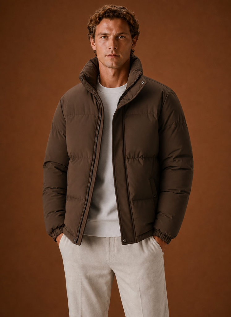 Herre Puffer Jakke - Oversized Pasform Vinterjakke | Areleon
