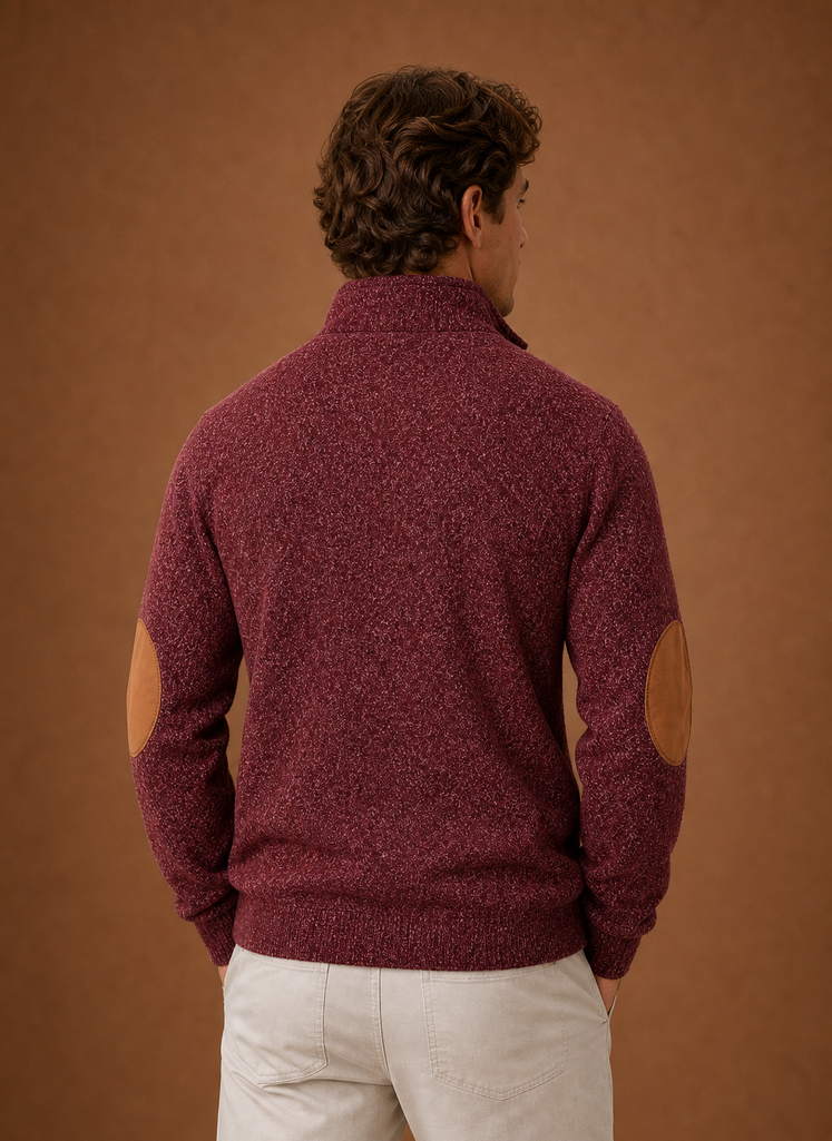 Herre Mock Neck Pullover Lag Sweater | Areleon