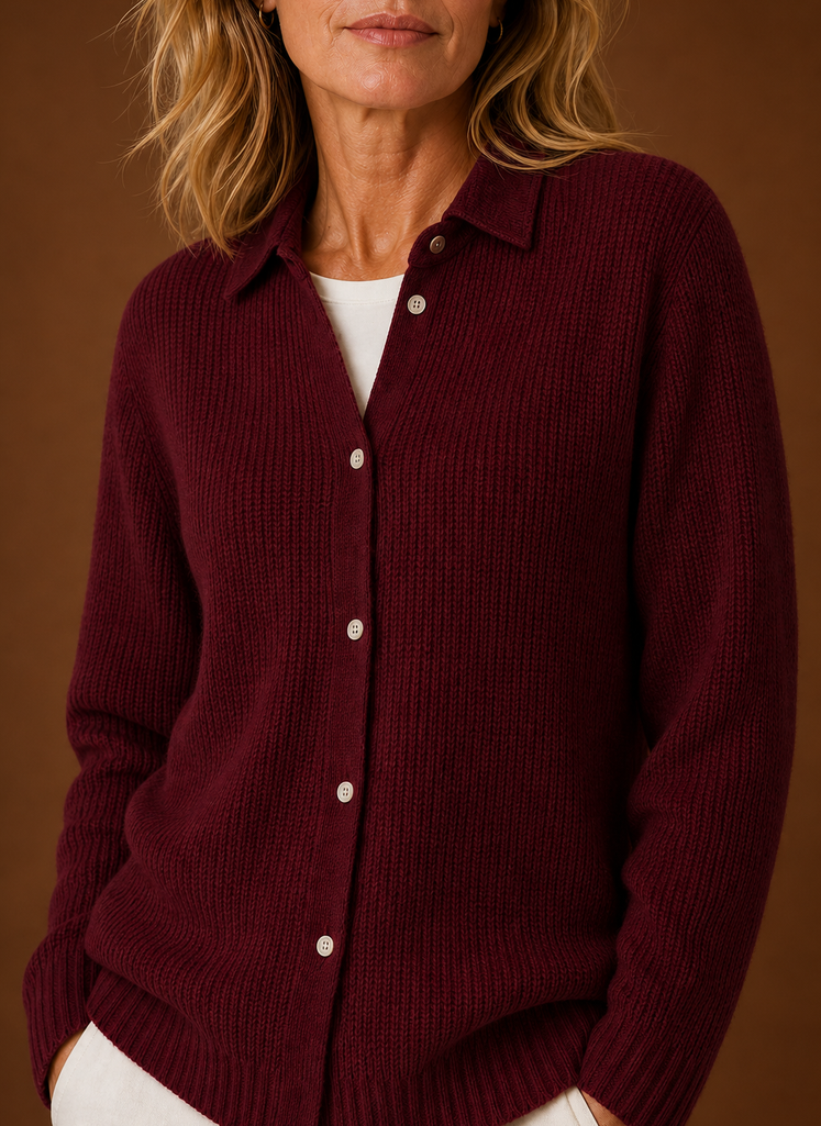 Kvinders Strikket Cardigan - Knappet Sweater | Areleon