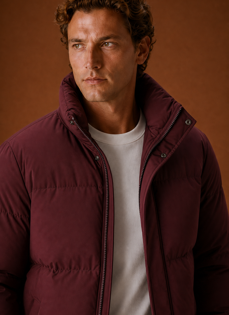 Herre Puffer Jakke - Oversized Pasform Vinterjakke | Areleon