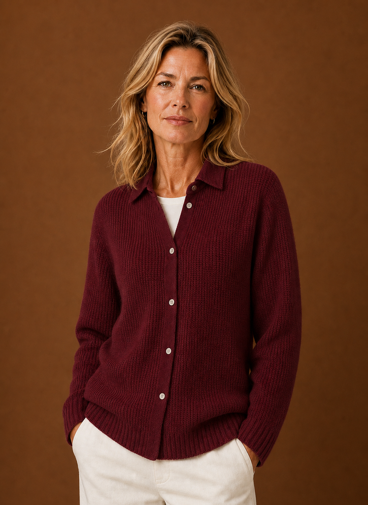 Kvinders Strikket Cardigan - Knappet Sweater | Areleon