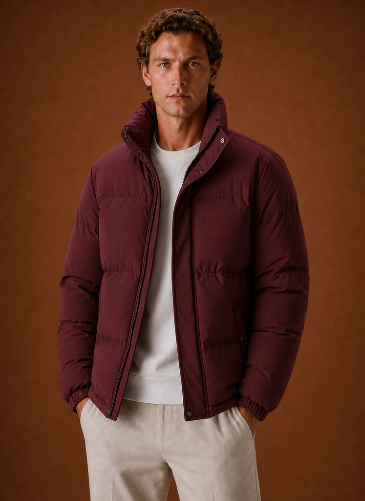 Herre Puffer Jakke - Oversized Pasform Vinterjakke | Areleon