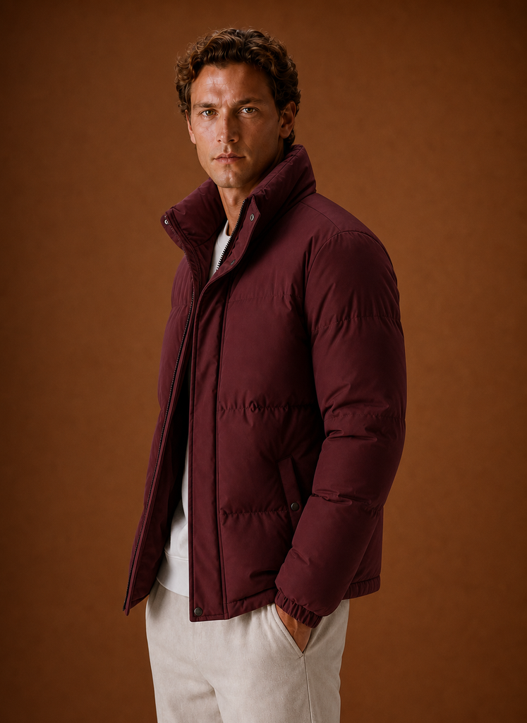 Herre Puffer Jakke - Oversized Pasform Vinterjakke | Areleon