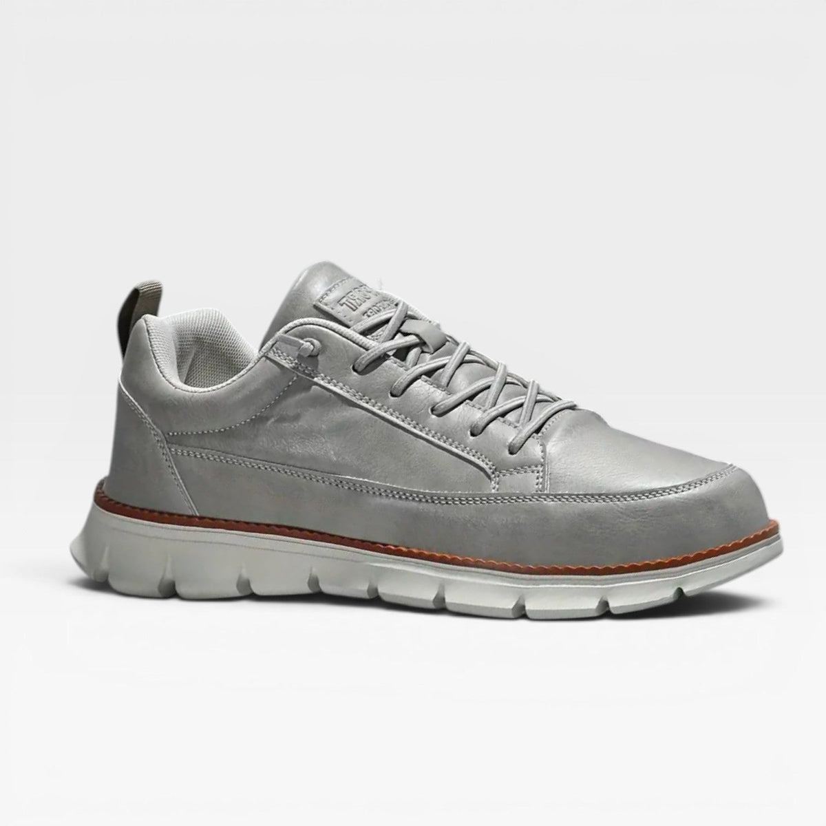 Herre Casual Læder Sneakers – Snøre Op Polstrede Hverdags Sneakers