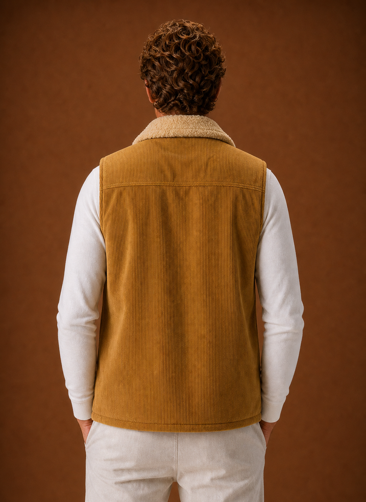 Herre Sherpa-forret Vest - Varm Vinter Gilet | Areleon