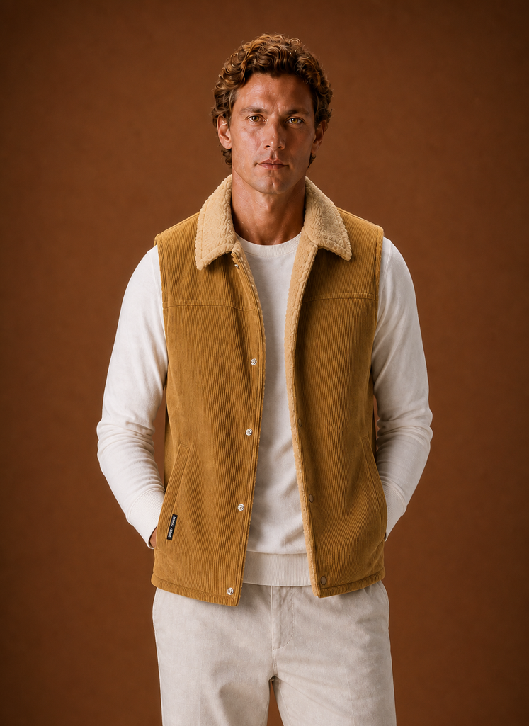 Herre Sherpa-forret Vest - Varm Vinter Gilet | Areleon