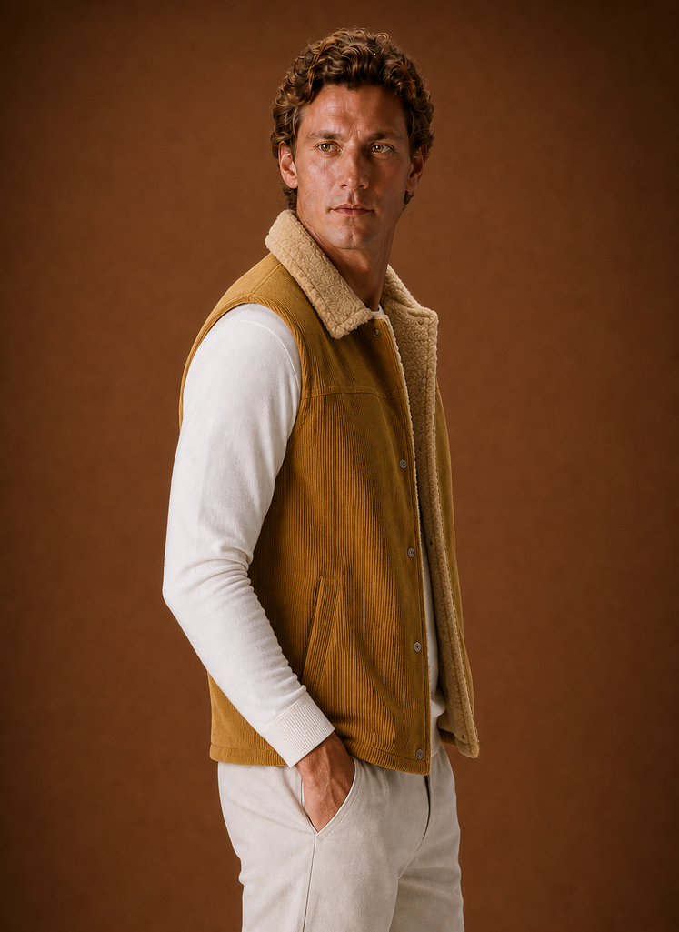 Herre Sherpa-forret Vest - Varm Vinter Gilet | Areleon