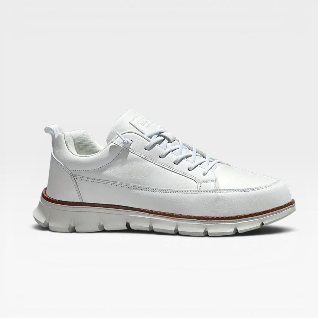 Herre Casual Læder Sneakers – Snøre Op Polstrede Hverdags Sneakers