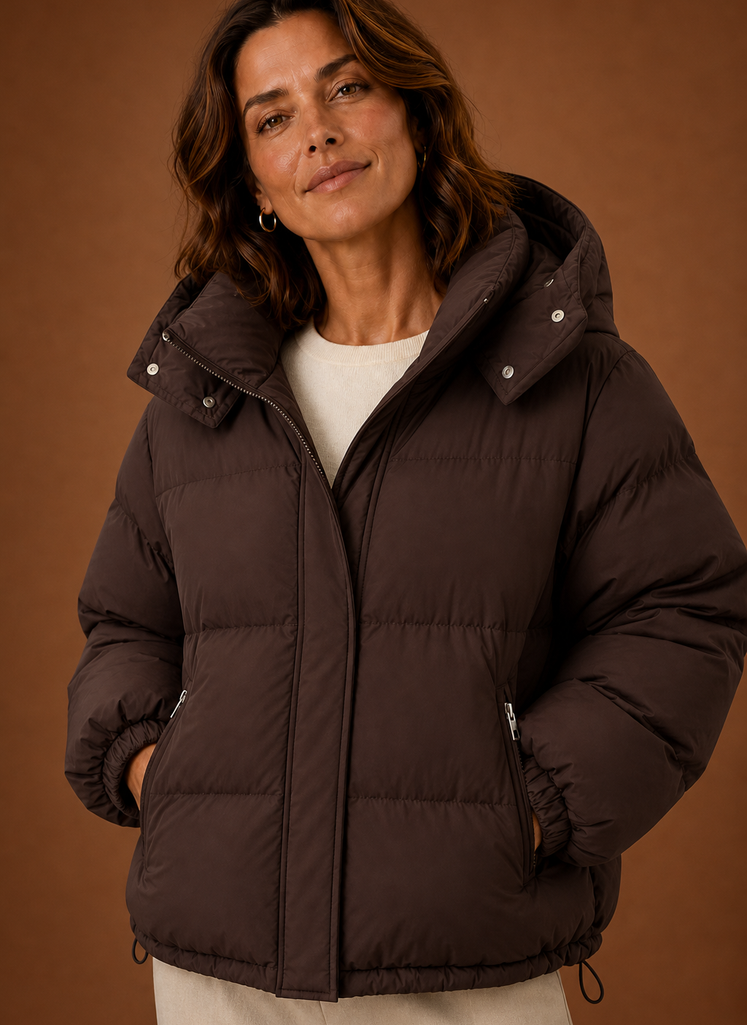 Kvinders varme pufferjakke - Oversized vinterfrakke | Areleon