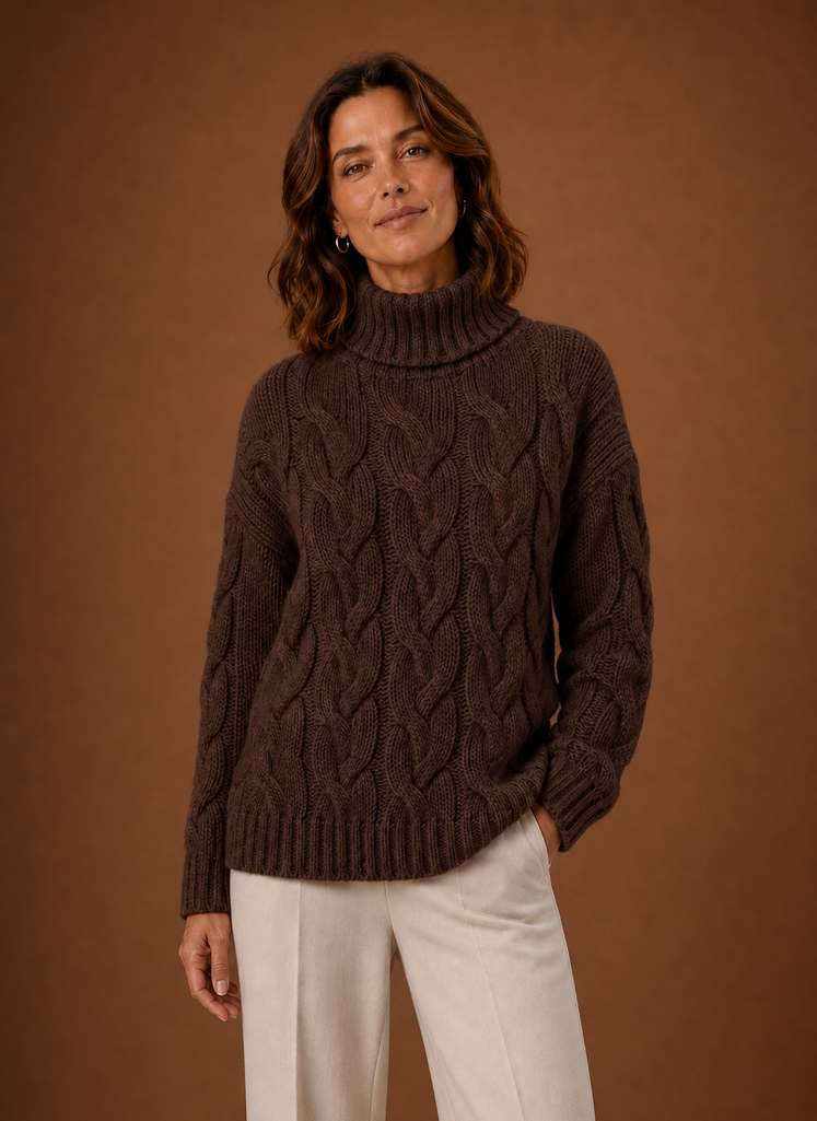 Kvinders Kabelstrik Sweater - Pullover Strikvarer | Areleon
