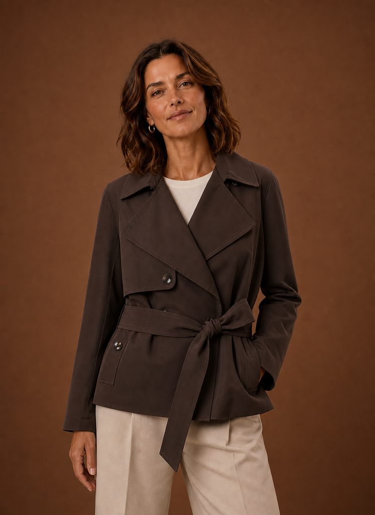 Kvinders Trench Coat - Bælte i Taljen Casual Jakke | Areleon