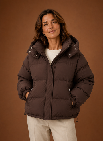 Kvinders varme pufferjakke - Oversized vinterfrakke | Areleon