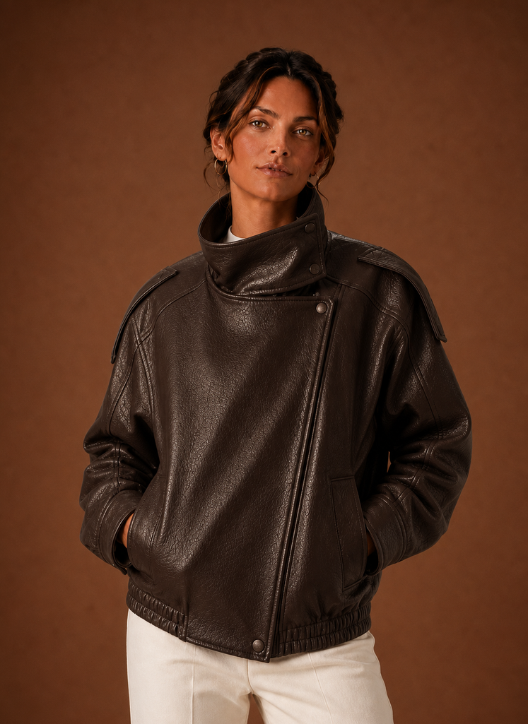Dame Casual Jakke - Tragtkrave Jakke | Areleon