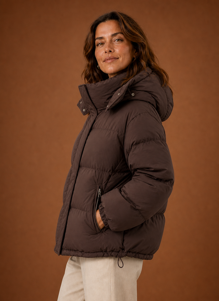 Kvinders varme pufferjakke - Oversized vinterfrakke | Areleon