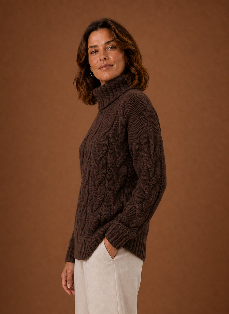 Kvinders Kabelstrik Sweater - Pullover Strikvarer | Areleon