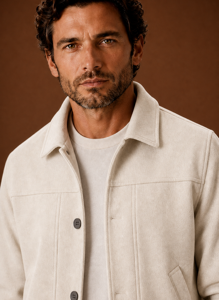 Herre Button-Front Casual Skjortejakke | Areleon