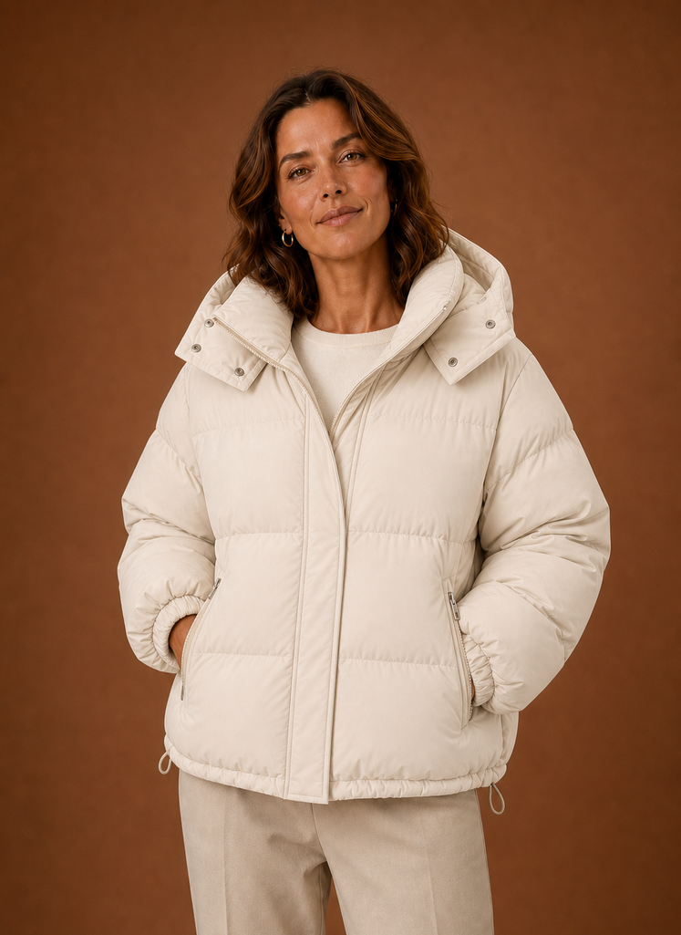 Kvinders varme pufferjakke - Oversized vinterfrakke | Areleon