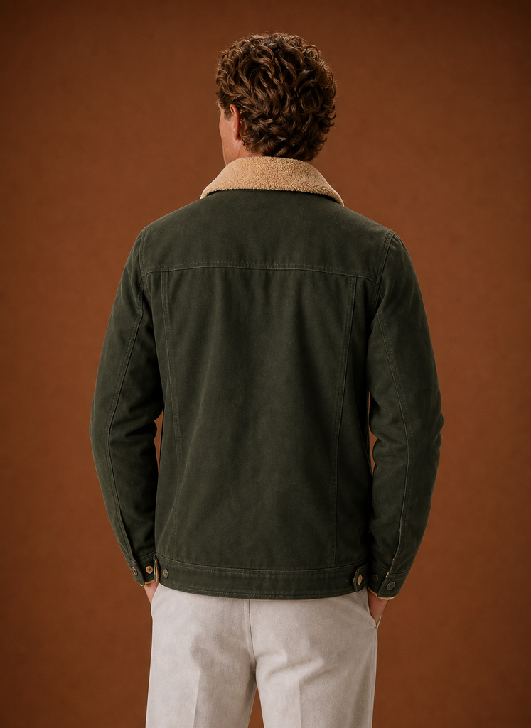 Herre Sherpa Jakke - Fleece Krave Fôret Casual Jakke | Areleon