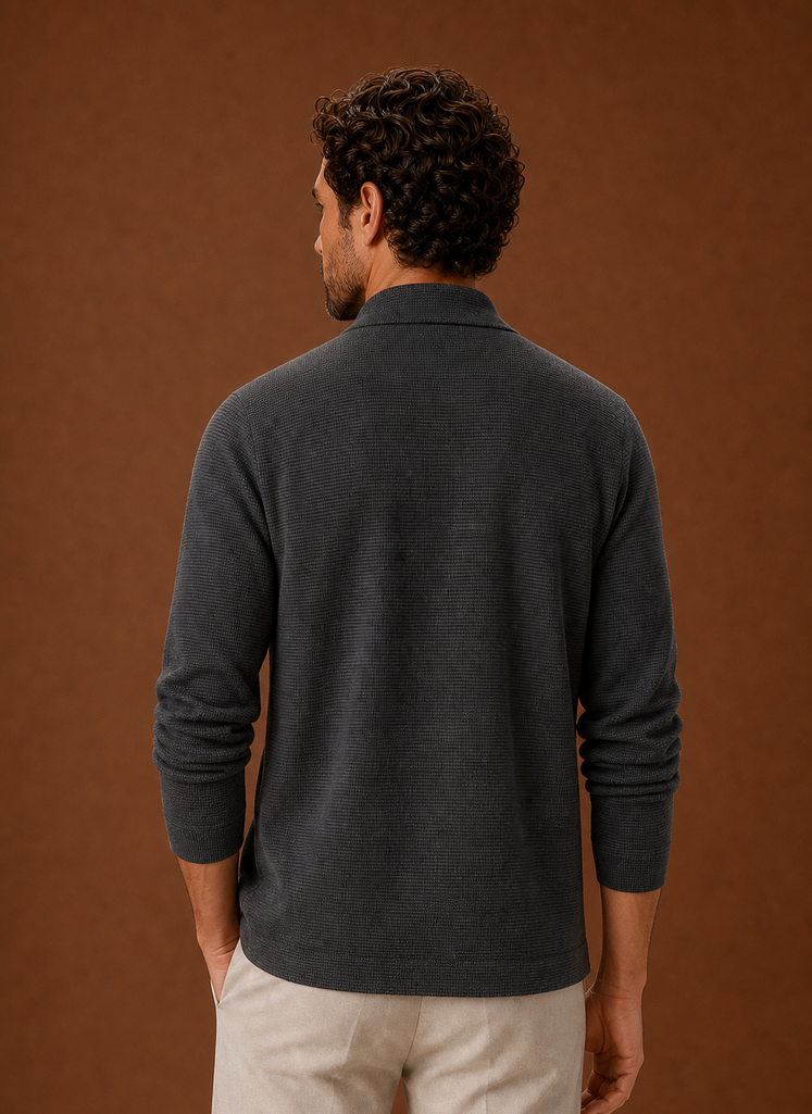 Herre Strikket Cardigan - Åben Front Lang Cardigan | Areleon