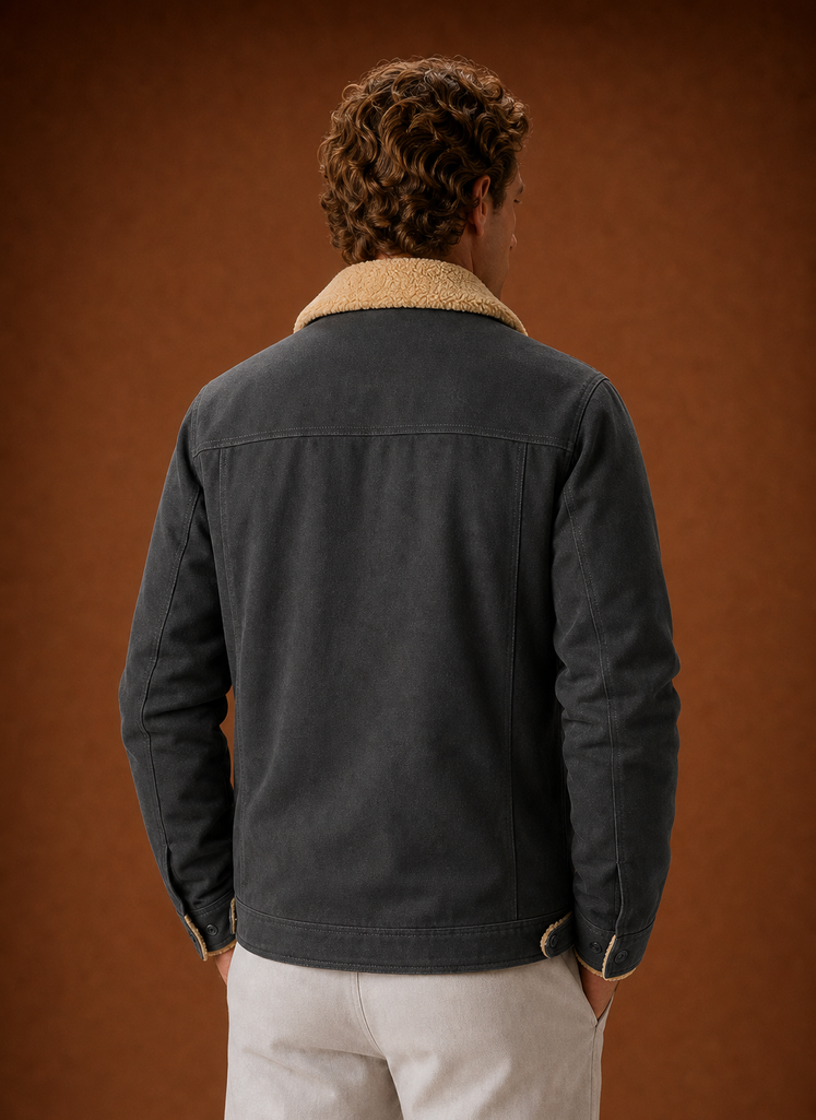Herre Sherpa Jakke - Fleece Krave Fôret Casual Jakke | Areleon