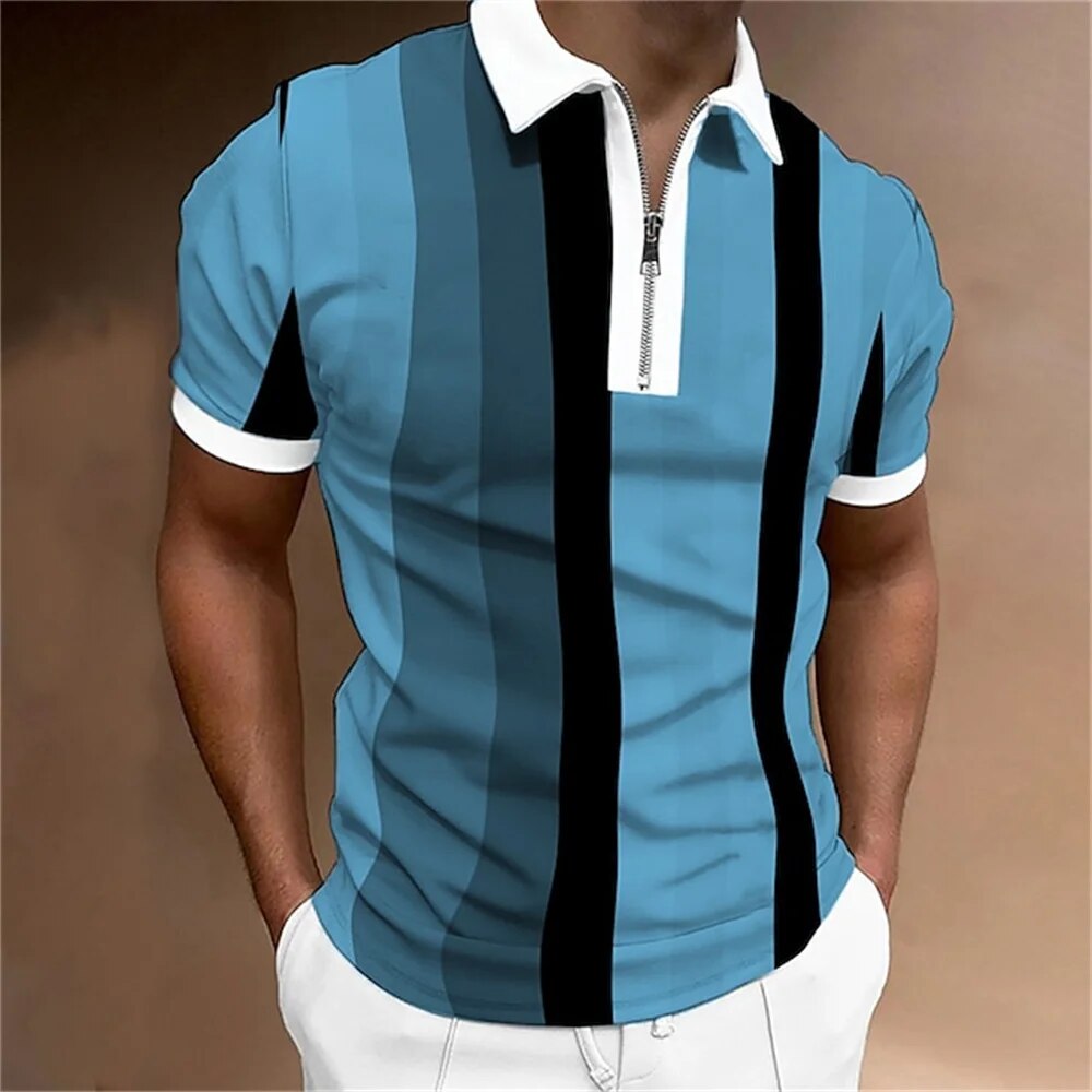 Herrestribet Polo T-shirt – Skræddersyet Åndbar Komfortabel Stilfuld Casual Smart Hverdags Fit