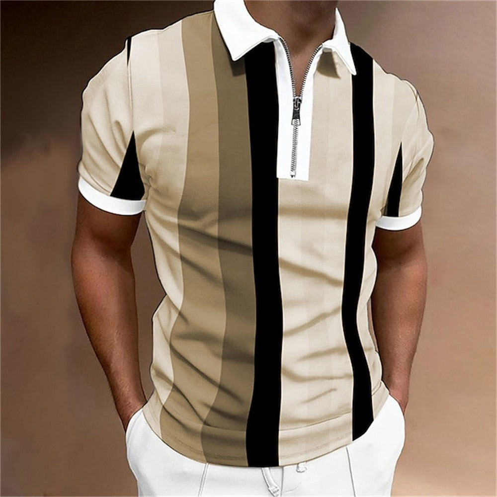 Herrestribet Polo T-shirt – Skræddersyet Åndbar Komfortabel Stilfuld Casual Smart Hverdags Fit