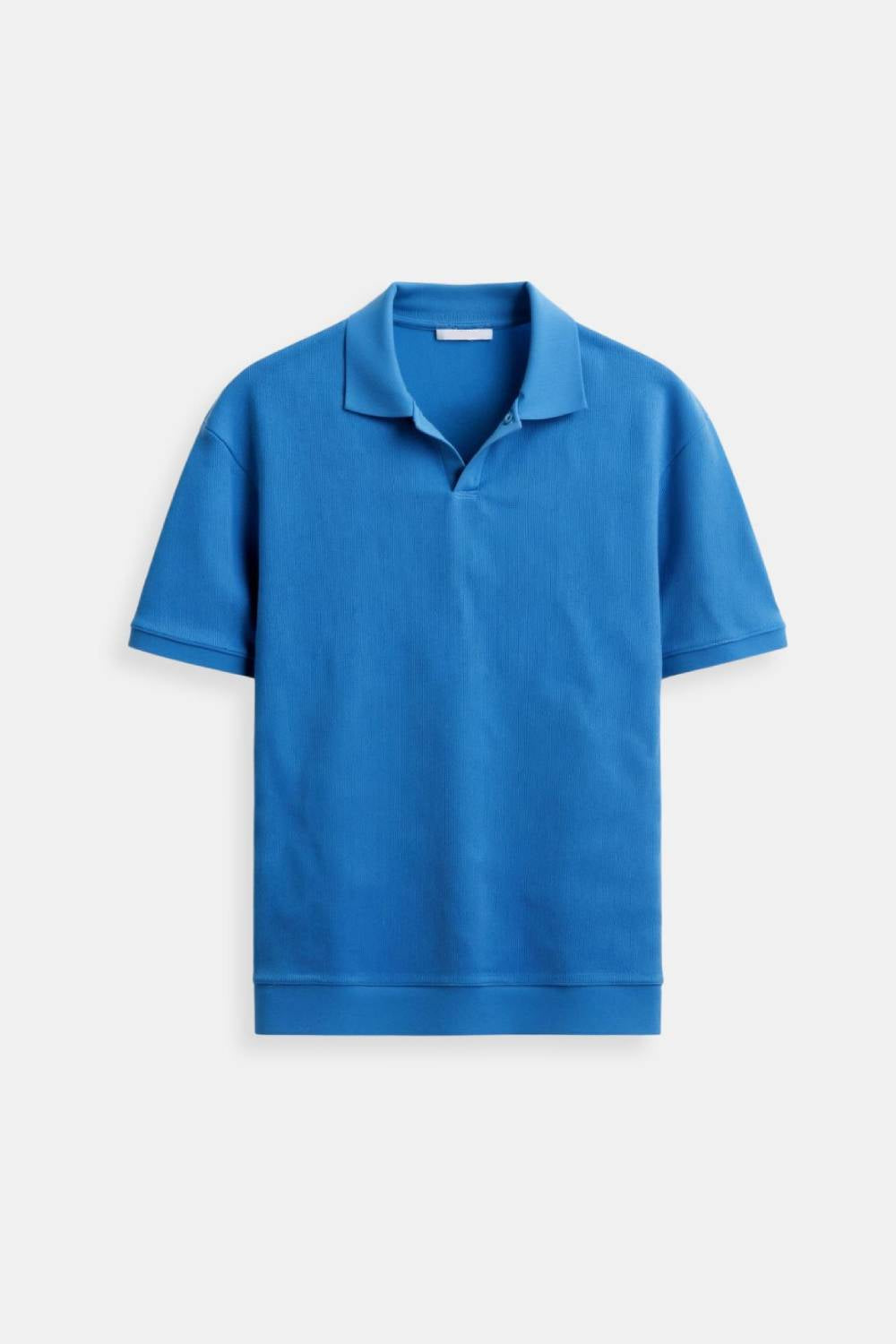 Herre Struktureret Polo T-shirt Klassisk Kortærmet V-Hals Regular Fit Elegant Hverdagsbrug